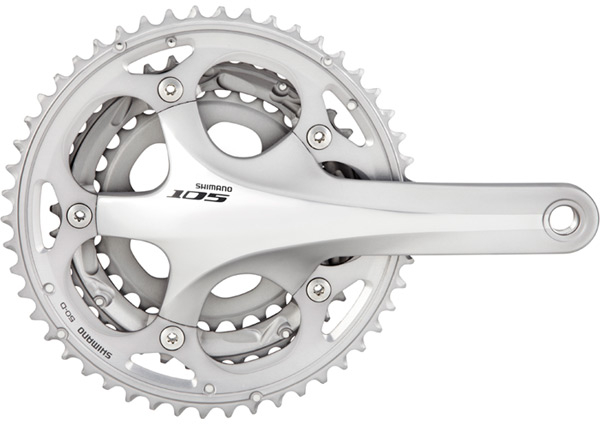bitter Uitgang opgroeien Shimano FC-5703 105 triple chainset - HollowTech II 175 mm 50 / 39 / 30  silver - Hoops